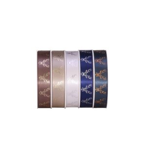 1 Seidenband 25 mm x 25 m - karamell Hirsch